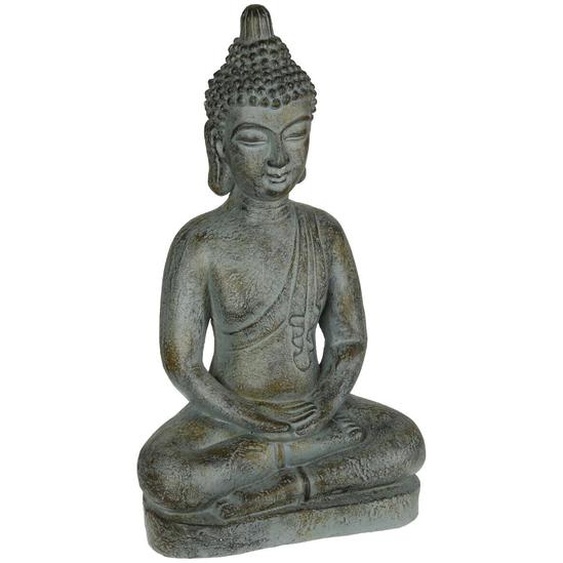 Statue Bouddha assis, gris H65 cm