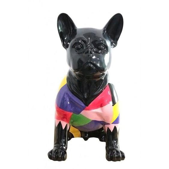 statue chien multicolore en résine - MARTIN