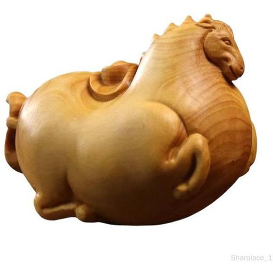 Statue - Tang - Cheval en Bois - Petit 4cm - Décoration Classique - Artisanat Chinois