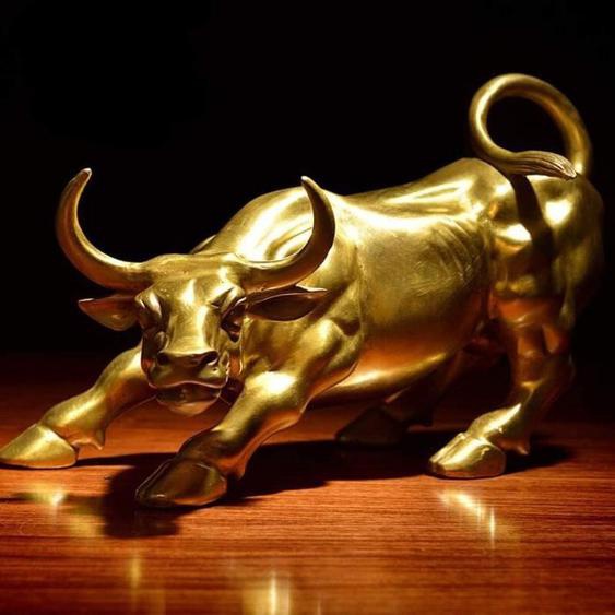 Statue de taureau de Wall Street en laiton - maison salon décoration de bureau - bonne chance et fortune /cadeau