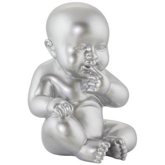 Statue design bébé assis - Zion - Argenté