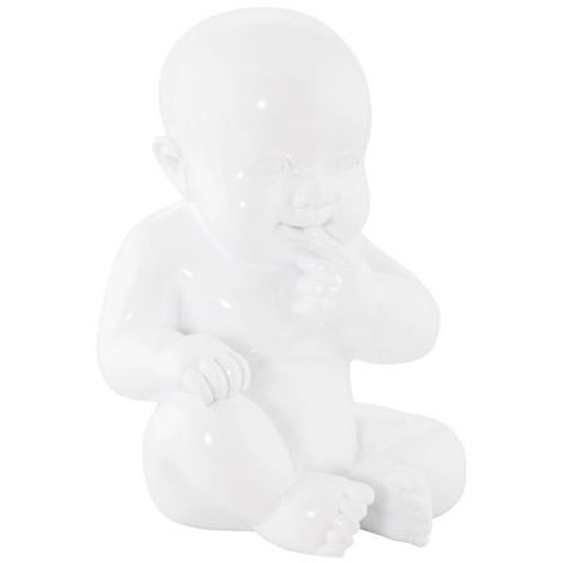Statue design bébé assis - Zion - Blanc
