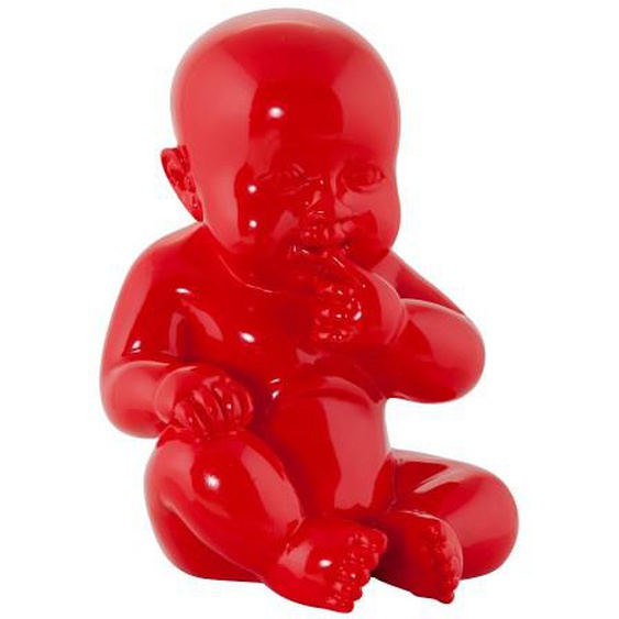 Statue design bébé assis - Zion - Rouge