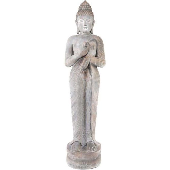 Statue - SIL - Bouddha femme - 155 cm - Gris - Magnesie - Compatible extérieur