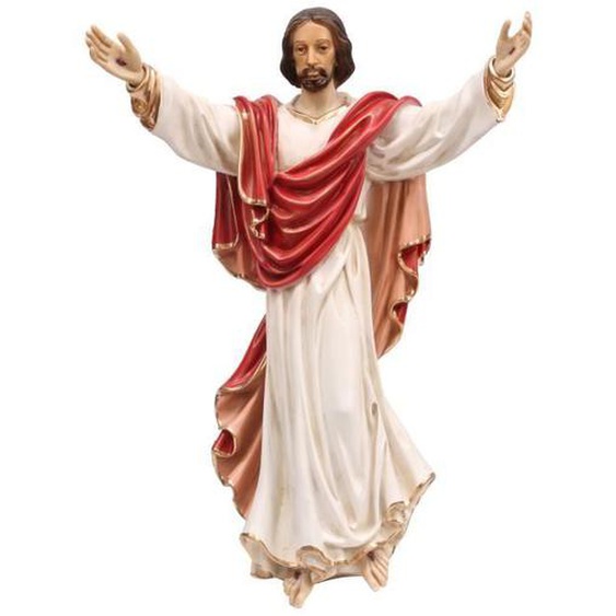 Statue murale - Christ Rédempteur - 54 cm - Résine colorée - Décoration intérieure - Style classique