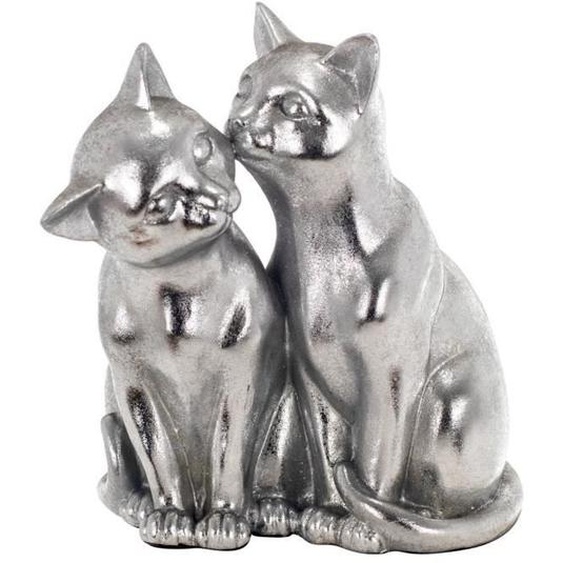 Statue - Statuette - Figurine de chat en résine argentée 20 * 12 * 15cm Figure de chat