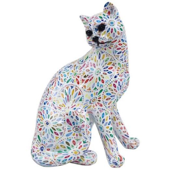 Figurine - SIGNES GRIMALT - Chat Blanc - Résine - 27 cm - Élégance - Chic