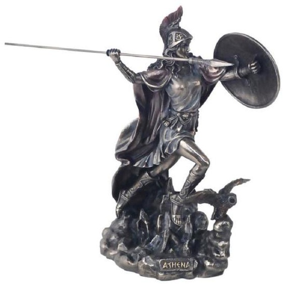 Statuette - Athena - Résine aspect bronze - 19 x 12 x 7 cm - Objets décoratifs - Intérieur