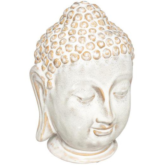 Statuette Bouddha, céramique, blanc H25 cm