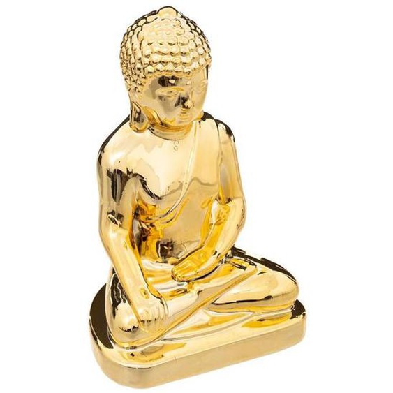 Statuette - ATMOSPHERA - Bouddha - Céramique - Doré - H25,7 cm