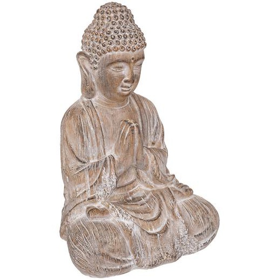 Statuette Bouddha, effet bois H45 cm