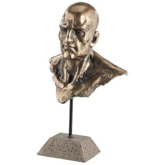 Statuette décorative - CARLO MILANO - Buste dhomme - Résine - Aspect bronze - 48 x 10 x 20 cm