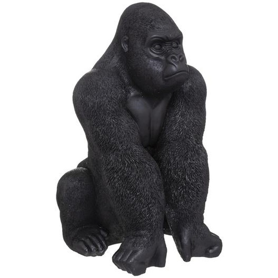 Statuette gorille, noir, résine H67,8 cm