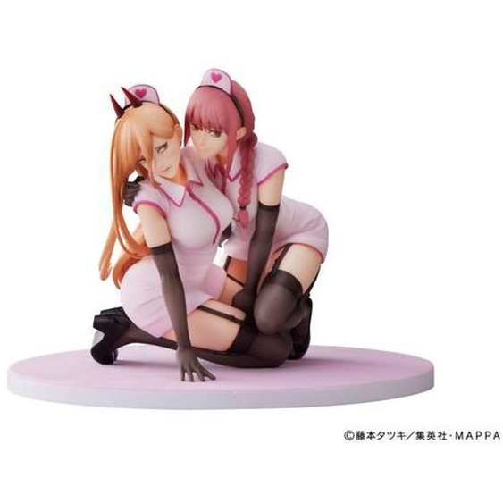 Statuette PVC CHAINSAW MAN - FURYU - POWER & MAKIMA NURSE VER. 14cm - Adulte - Intérieur