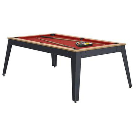 STEEL Noyer Venice-Pieds Gris-Drap Rouge