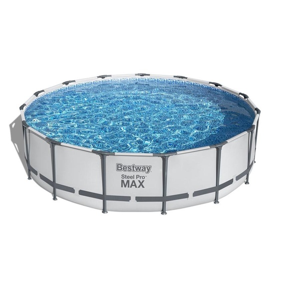 Steel Pro MAX 457x107 15FT BESTWAY 5in1 Rack Pool + Pump + Ladder + Lid