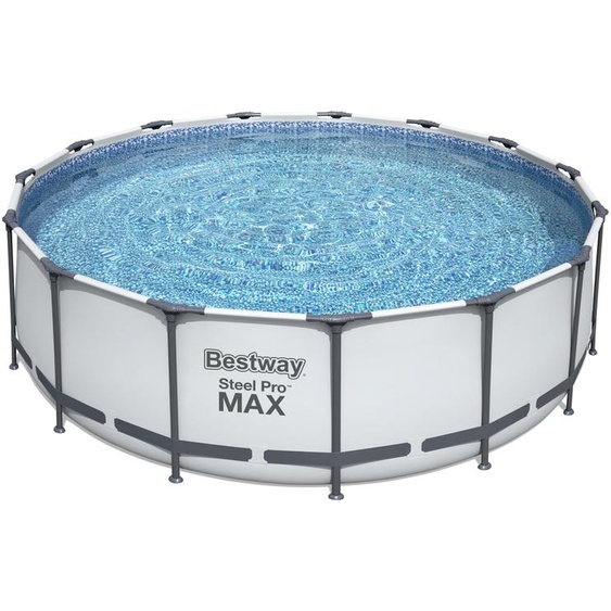 Steel Pro Max™ Frame Pool Kit complet, rond, avec pompe de filtration, échelle de sécurité & bâche 457 x 122 cm