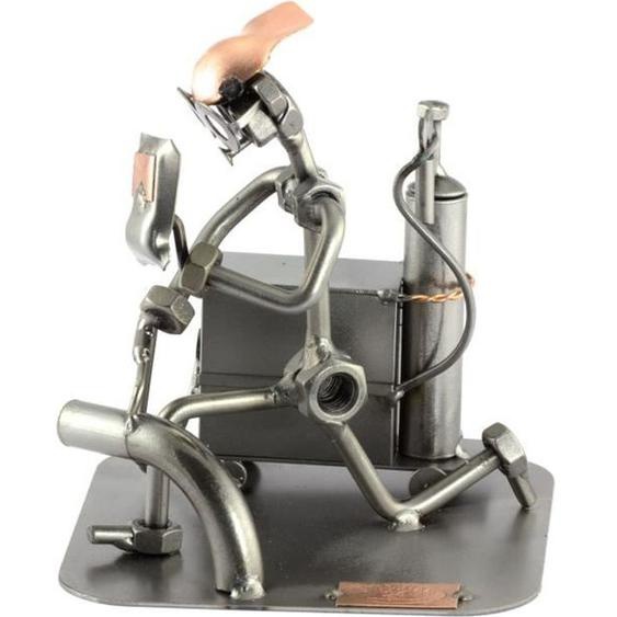 Figurine de métal - STEELMAN24 - Soudeur - Gris - Style industriel - Utilisation intérieure