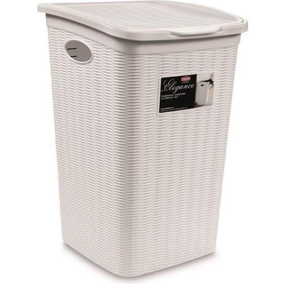 STEFANPLAST Coffre à linge Elegance - 50 l - Blanc