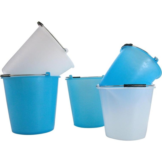 Stefanplast Seau en polyéthylène 2207 L. 7 STF, acier inoxydable, bleu