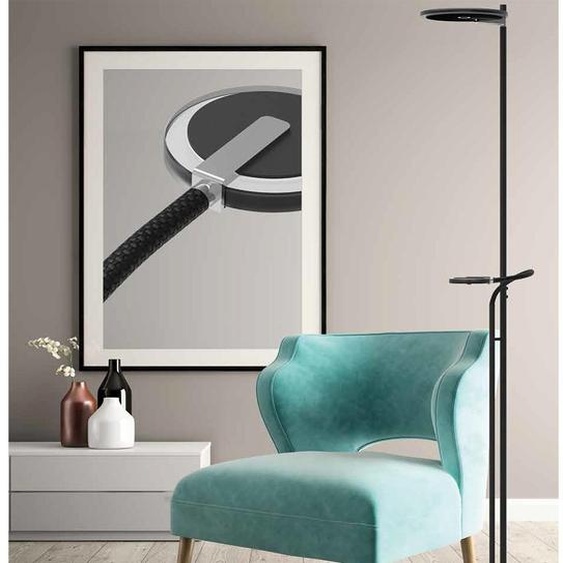 Steinhauer - lampadaire - Turound - noir - verre métal - lampe design - LED - 2989ZW