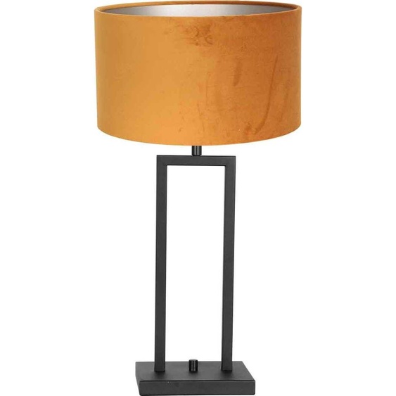 Steinhauer - lampe de table - Stang - noir - métal velours tissu - Ø 30cm - E27 - 8214ZW