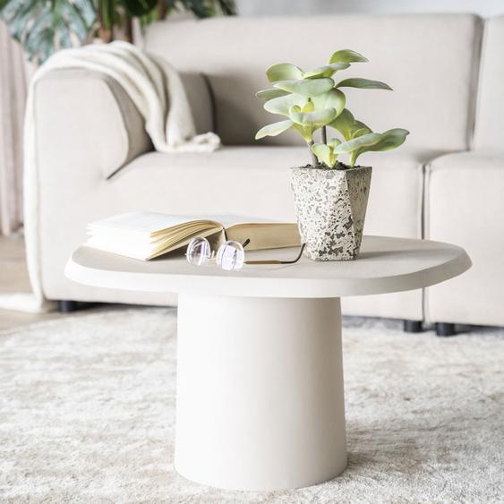 Sten - Table basse en aluminium 57x71cm - Couleur - Blanc ivoire