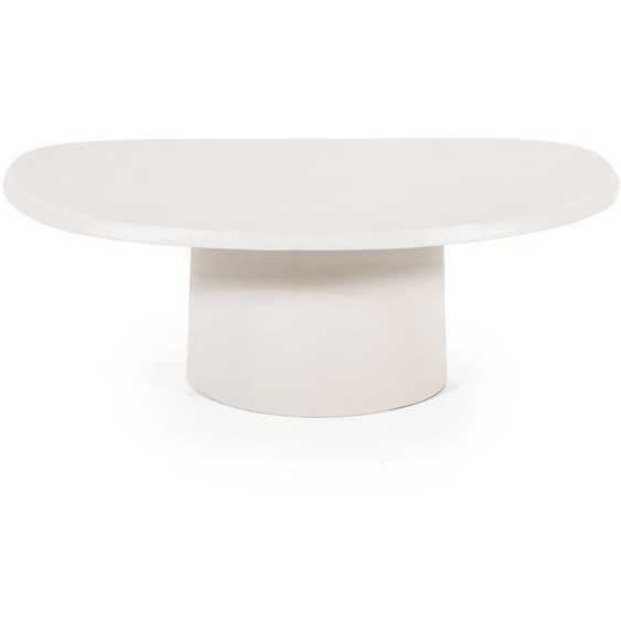 Sten - Table basse en aluminium 59x89cm - Couleur - Blanc ivoire
