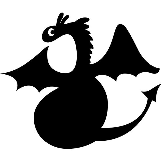 Sticker ardoise Silhouette dragon