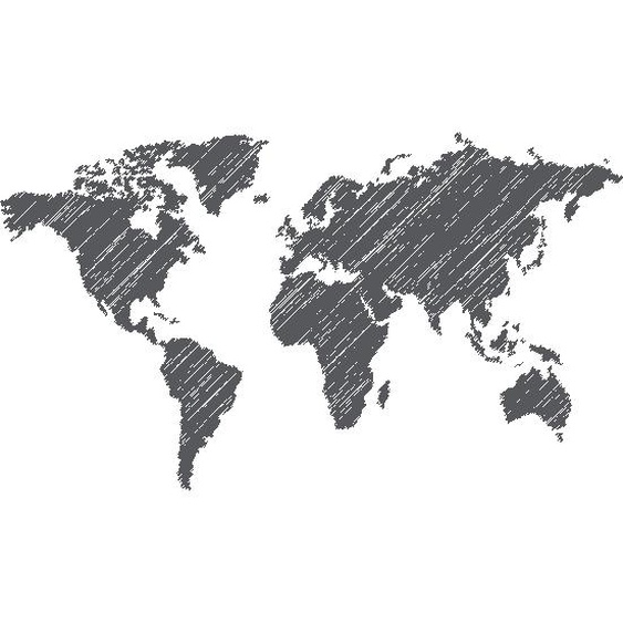 Sticker carte du monde coup de crayon