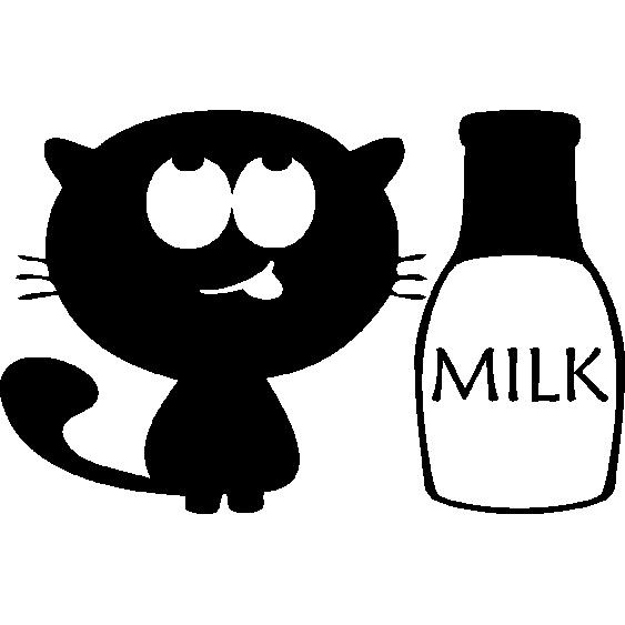 Sticker Chat et lait