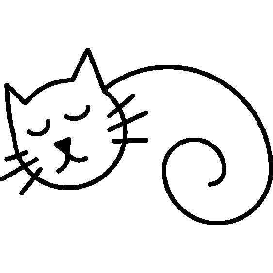 Sticker Chat qui dort