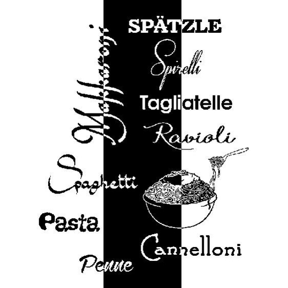 Sticker citation cuisine Spätzle, Spirelli, pasta ...
