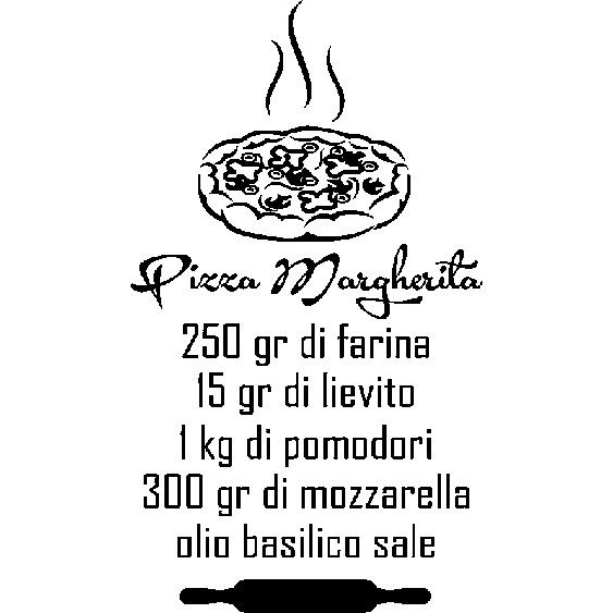 Sticker citation Pizza margherita