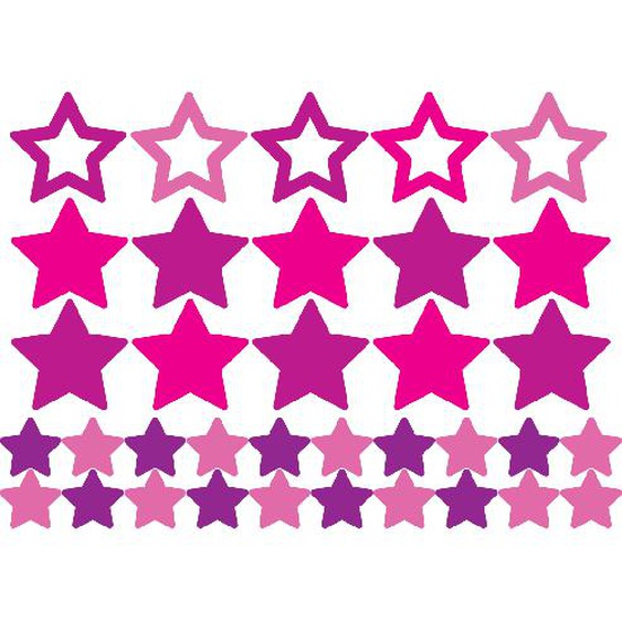 Sticker étoiles roses