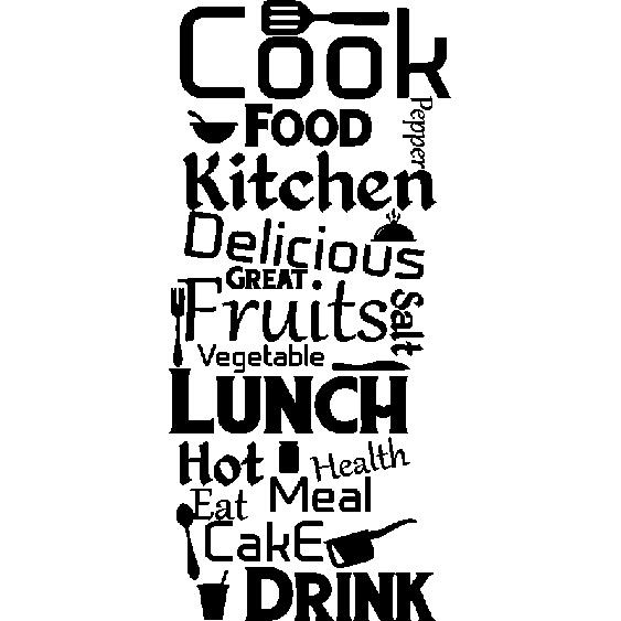 Sticker frigo citation cook, food, fruits