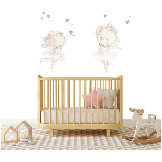 Sticker Mural Enfant Danseuses Multicolore