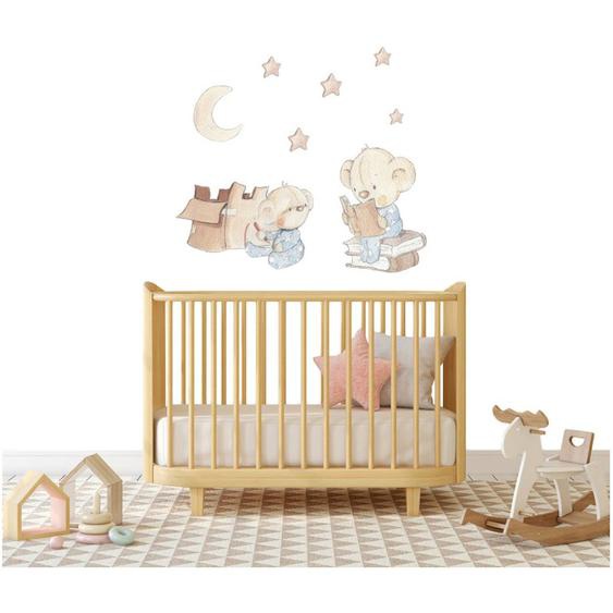 Sticker Mural Enfant La Petite Histoire Du Soir Multicolore