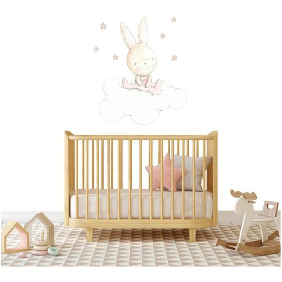 Sticker Mural Enfant Petit Lapin Dreams Multicolore