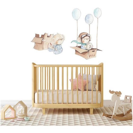 Sticker Mural Enfant Petits Oursons Multicolore