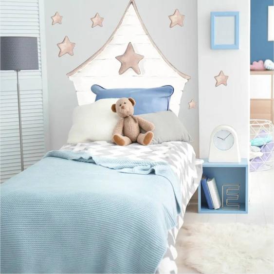 Sticker Mural tête De Lit Enfant Maisonnette Multicolore