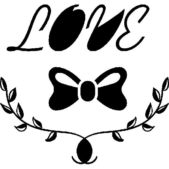 Sticker Noeud love et fleur