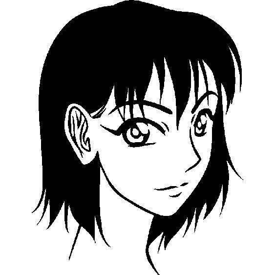 Sticker Personnage manga aux grand yeux