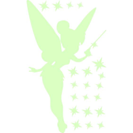 Sticker phosphorescent fée et étoiles