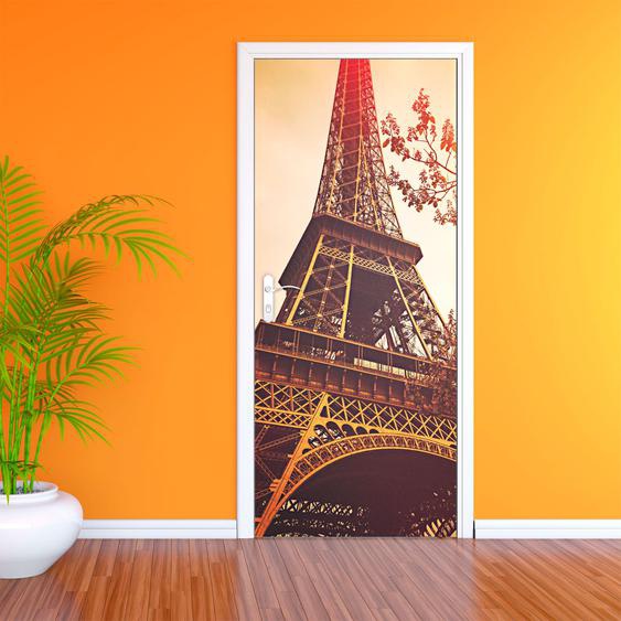 Sticker porte Paris Tour Eiffel vintage