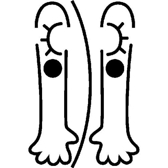 Sticker porte petit monstre souriant