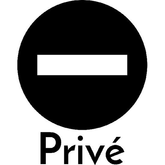 Sticker porte Privé