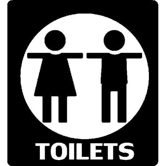 Sticker porte Silhouette femme et homme toilets