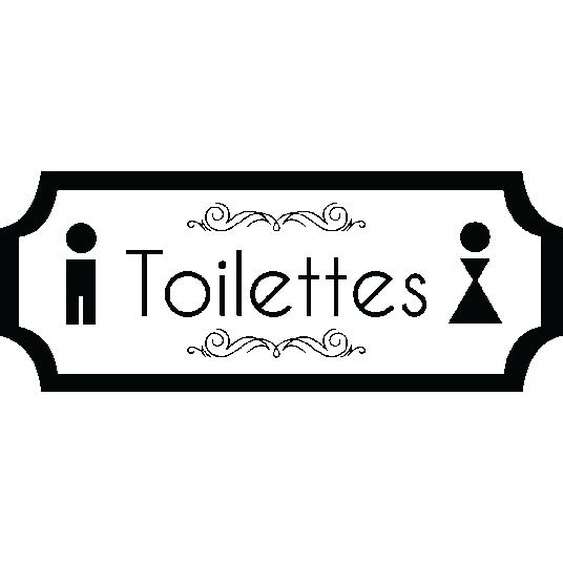 Sticker porte toilettes porte design