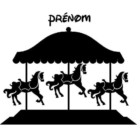 Sticker prénom personnalisable Carrousel